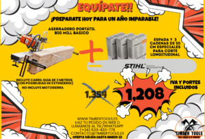 Promoción Aserradero Big Mill con Espada y Cadenas